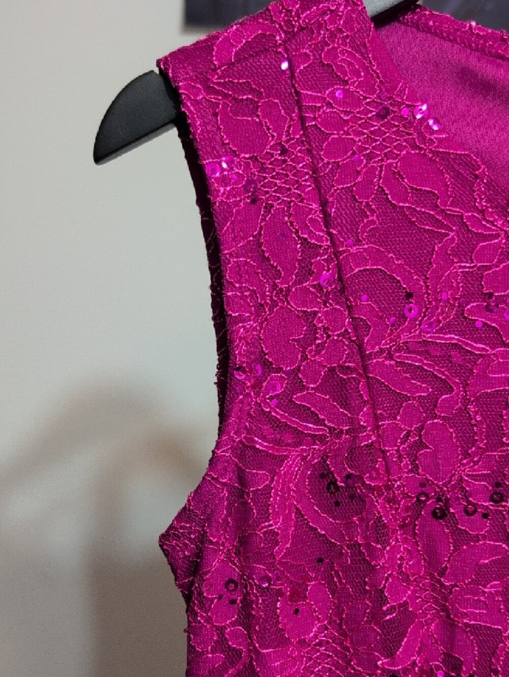 Alex Evenings Fuchsia Lace Sleeveless Maxi Dress - Picture 4 of 11